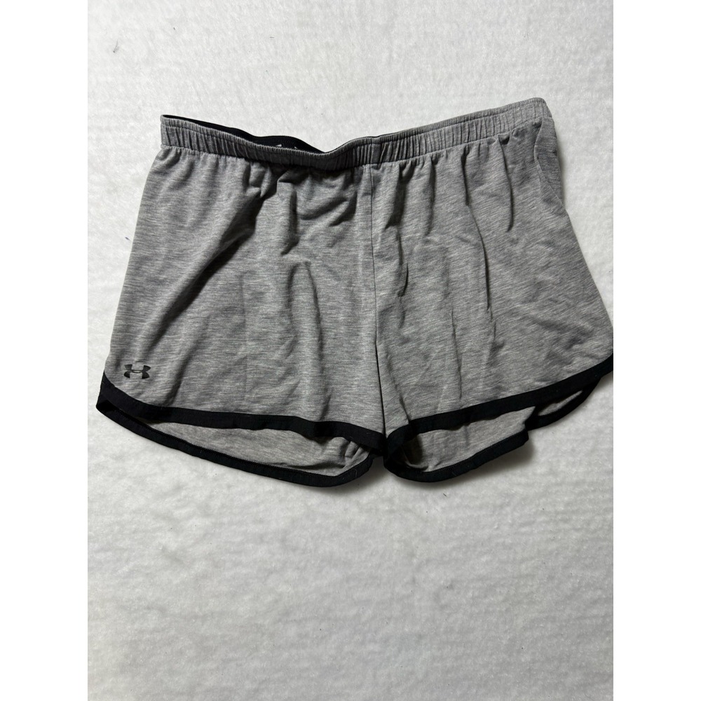 Under Armour Womens Gray Athletic Running Shorts MD Loose HeatGear Activewear